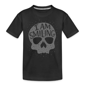 I Am Smiling goth grey - Kinder Premium Bio T-Shirt - Schwarz - Vorne