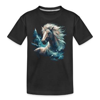 Fantaisie du cheval islandais - T-shirt bio Premium Enfant - noir - Devant