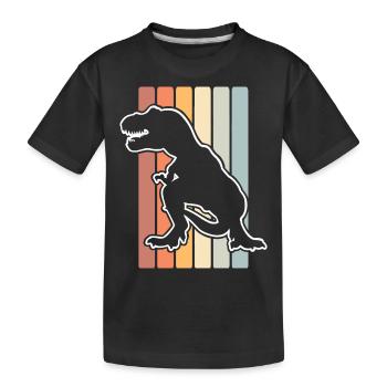 T Rex - Kinder Premium Bio T-Shirt - Schwarz - Vorne