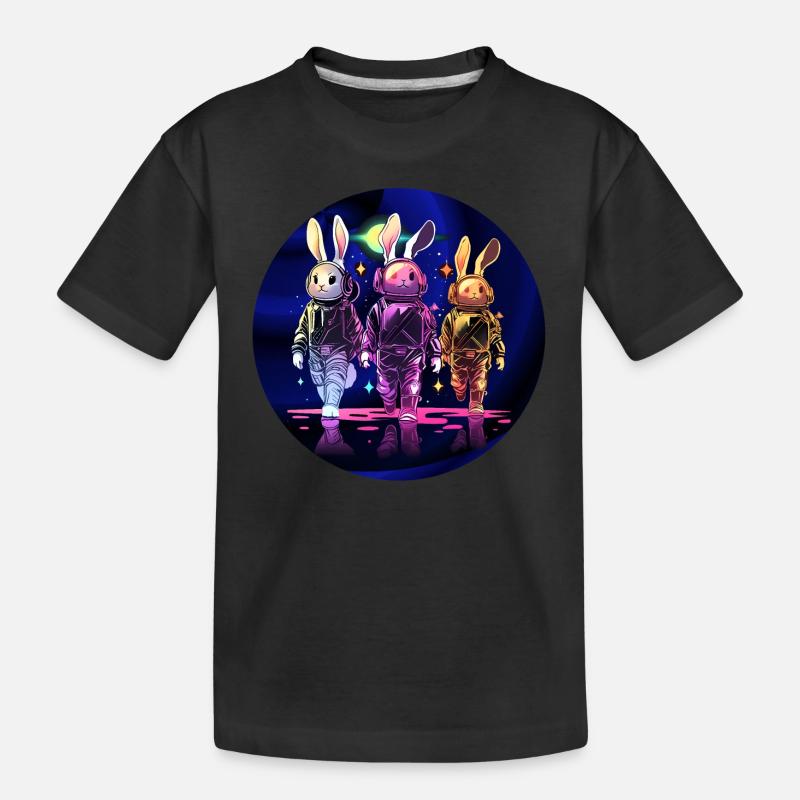 Lapins de l’espace - T-shirt bio Premium Enfant - noir
