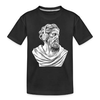 Göttlicher Klang: Zeus rockt das Open-Air-Festival - Kinder Premium Bio T-Shirt - Schwarz - Vorne