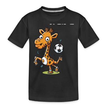Torgefährliche Giraffe - Kinder Premium Bio T-Shirt - Schwarz - Vorne
