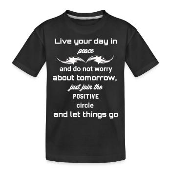 live in peace - T-shirt bio Premium Enfant - noir - Devant