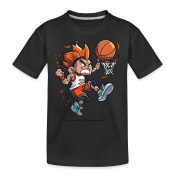 High-Flying Hero - Kids' Premium Organic T-Shirt - black - Front