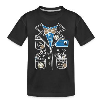 MTLA Labor kittel, laborantin - Kinder Premium Bio T-Shirt - Schwarz - Vorne