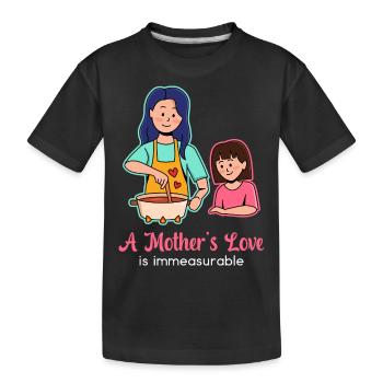 Muttertag Liebe Design - Kinder Premium Bio T-Shirt - Schwarz - Vorne