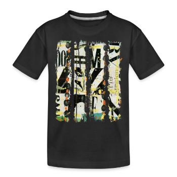 Extraits de journaux Albums Magazines Code alphabet - T-shirt bio Premium Enfant - noir - Devant