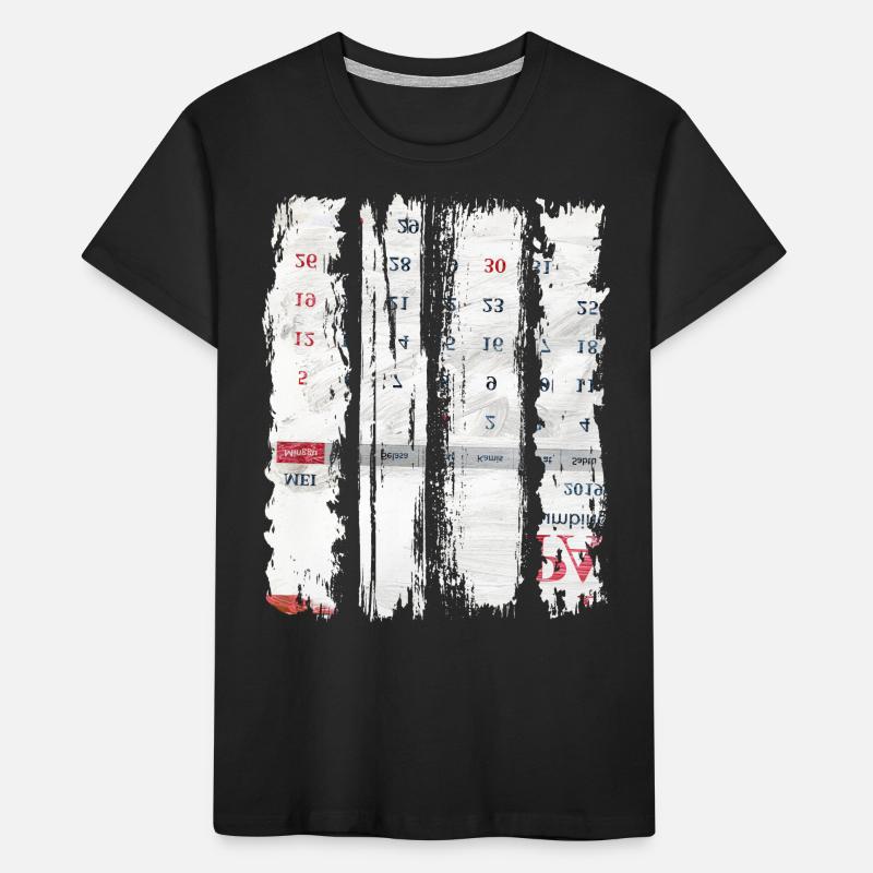 Newspaper Clipps Scrapbook Magazines Alphabet Code Kids' Premium Organic T-Shirt