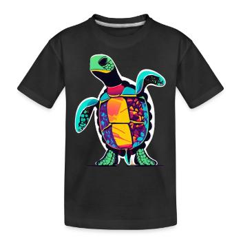 Tortoise - Kids' Premium Organic T-Shirt - black - Front