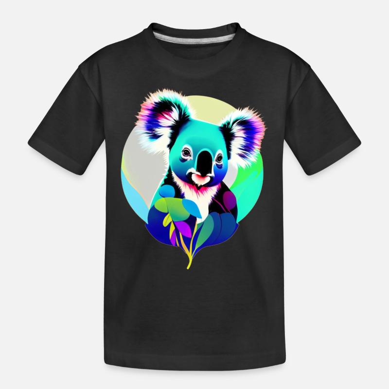 Koala - Kinder Premium Bio T-Shirt - Schwarz