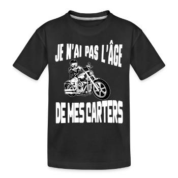 je n'ai pas l'âge de mes carters - T-shirt bio Premium Enfant - noir - Devant