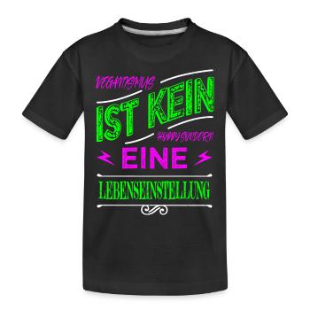 geburtstagsgeschenkidee bday veganer gesundheit - Kinder Premium Bio T-Shirt - Schwarz - Vorne
