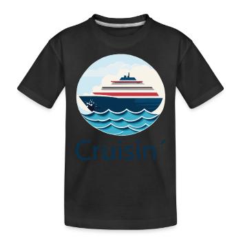 Kreuzfahrt - Kinder Premium Bio T-Shirt - Schwarz - Vorne