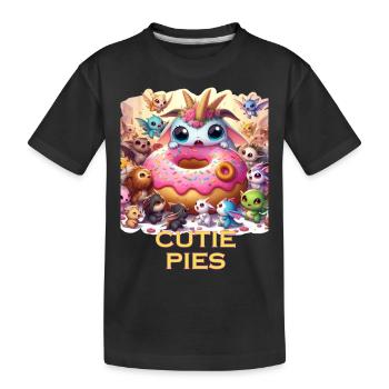 Cutie Pies - Kids' Premium Organic T-Shirt - black - Front