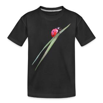 Ladybird - Kids' Premium Organic T-Shirt - black - Front