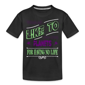 telescope funny sayings spaceship geek - Kinder Premium Bio T-Shirt - Schwarz - Vorne