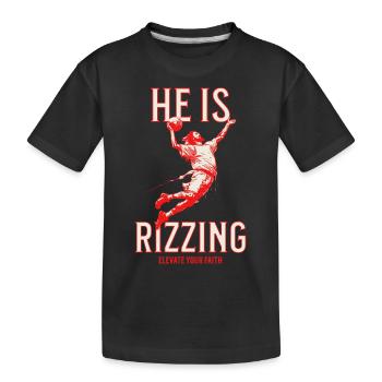 Jesus Slam Dunking Easter Fun - Kids' Premium Organic T-Shirt - black - Front