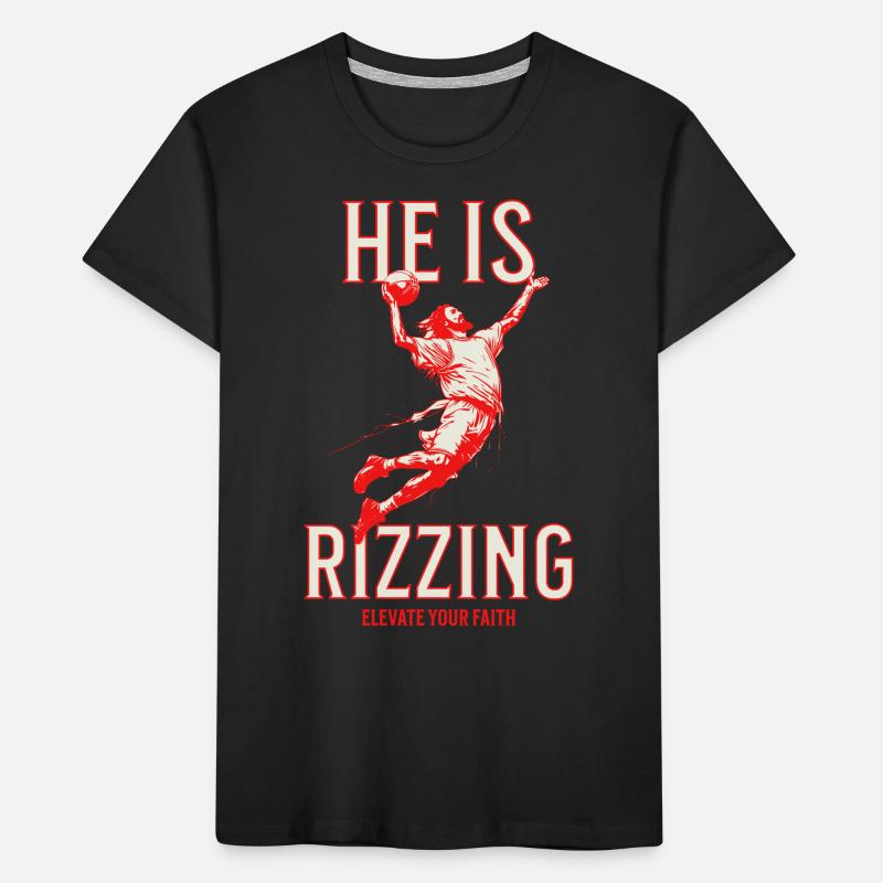 Jesus Slam Dunking Easter Fun Kids' Premium Organic T-Shirt