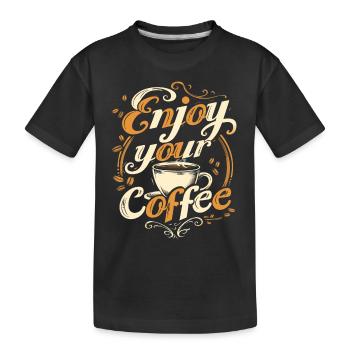 Café, Amateur De Café, Tasse À Caféine, Boisson - T-shirt bio Premium Enfant - noir - Devant