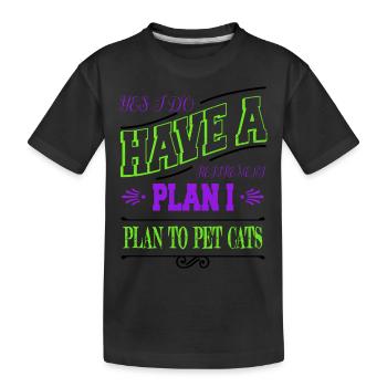 Cat Lover Cool Cats Geek Love Guenon aw - Kids' Premium Organic T-Shirt - black - Front
