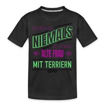 demonstration haustier mädchen a womans place - Kinder Premium Bio T-Shirt - Schwarz - Vorne