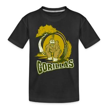 Gorilla - Kinder Premium Bio T-Shirt - Schwarz - Vorne