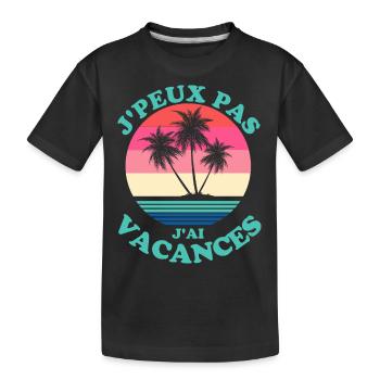 Vacances d'été - T-shirt bio Premium Enfant - noir - Devant