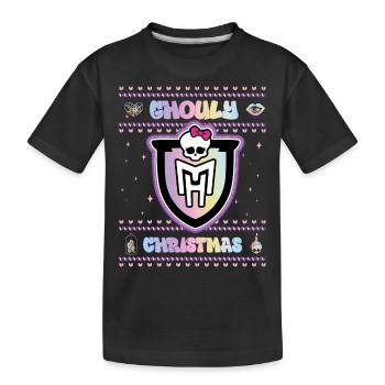Monster High™ Ghouly Christmas Design De Noël - T-shirt bio Premium Enfant - noir - Devant