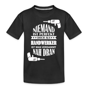 perfekter handwerker - Kinder Premium Bio T-Shirt - Schwarz - Vorne