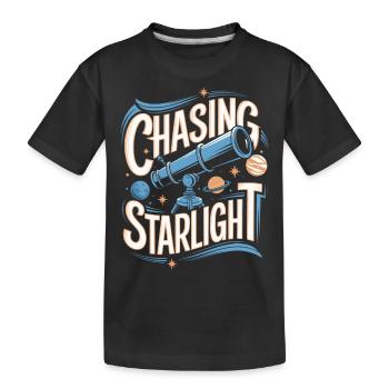Télescope Astronomie Astrophotographie - T-shirt bio Premium Enfant - noir - Devant