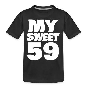 Sweet 59 - Kids' Premium Organic T-Shirt - black - Front