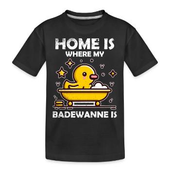 Baignoire canard en caoutchouc disant en détresse - T-shirt bio Premium Enfant - noir - Devant