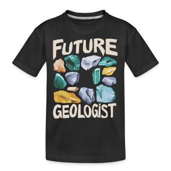 Carrière de futur géologue - T-shirt bio Premium Enfant - noir - Devant