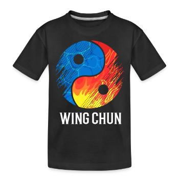 Wing Chun - Kinder Premium Bio T-Shirt - Schwarz - Vorne