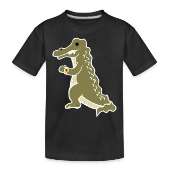 Funny & Cute Later Alligator (No Text) - Kids' Premium Organic T-Shirt - black - Front