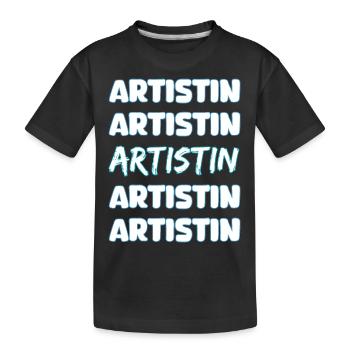 Cadeau pour l’artiste - T-shirt bio Premium Enfant - noir - Devant
