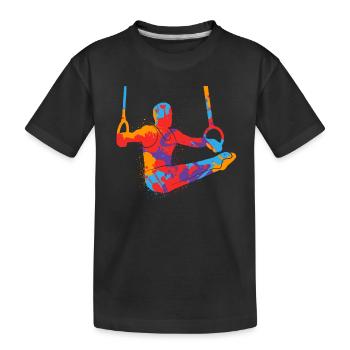 Colorful Gymnastics Gymnastics Ring Gymnastics Boys Gymnastics - Kids' Premium Organic T-Shirt - black - Front