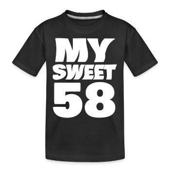 Age 58 - Kids' Premium Organic T-Shirt - black - Front