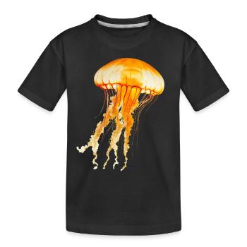 Quallen sind beeindruckende Meeresbewohner - Kinder Premium Bio T-Shirt - Schwarz - Vorne