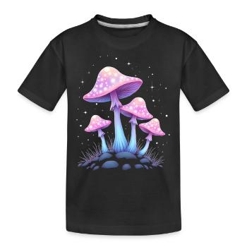 Champignons magiques - Art mystique de la forêt - T-shirt bio Premium Enfant - noir - Devant