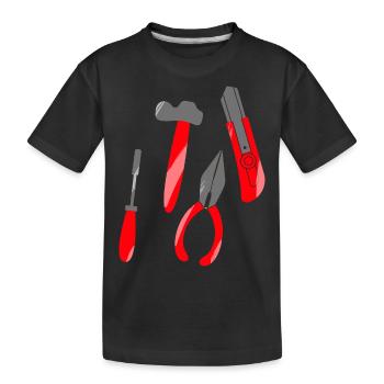 Artisan à la recherche d’un outil de conception - T-shirt bio Premium Enfant - noir - Devant