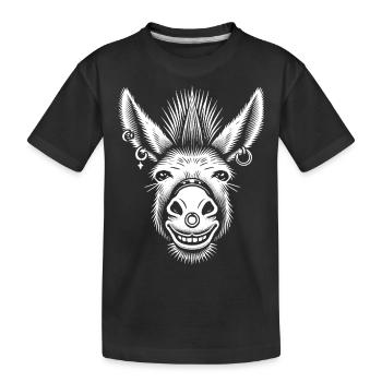 Âne - T-shirt bio Premium Enfant - noir - Devant