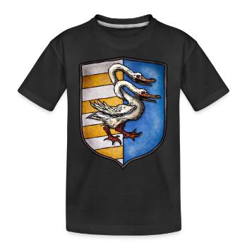 Armoiries cygne à deux têtes - T-shirt bio Premium Enfant - noir - Devant