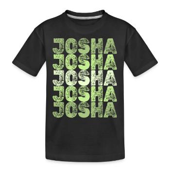Josha als Josha - Kinder Premium Bio T-Shirt - Schwarz - Vorne