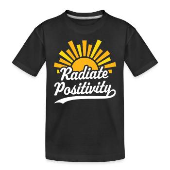 Rayonnez de positivité - T-shirt bio Premium Enfant - noir - Devant