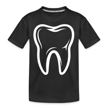 Tooth Symbol - Kids' Premium Organic T-Shirt - black - Front