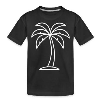 Palm Outline - Kids' Premium Organic T-Shirt - black - Front