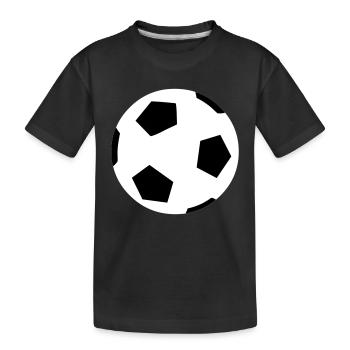 Fussballspiel - Kinder Premium Bio T-Shirt - Schwarz - Vorne