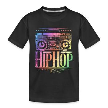 Hip Hop - Rap - HipHop Music - Kids' Premium Organic T-Shirt - black - Front