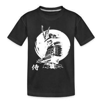 Japanischer Samurai - Kinder Premium Bio T-Shirt - Schwarz - Vorne